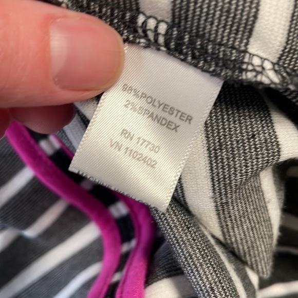 Xhilaration Charcoal Grey and White Stripe Casual Open Front Blazer EUC SZ M - Picture 8 of 9